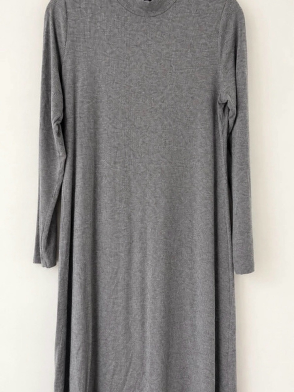 Classic Gray Long-Sleeve Women's Dress